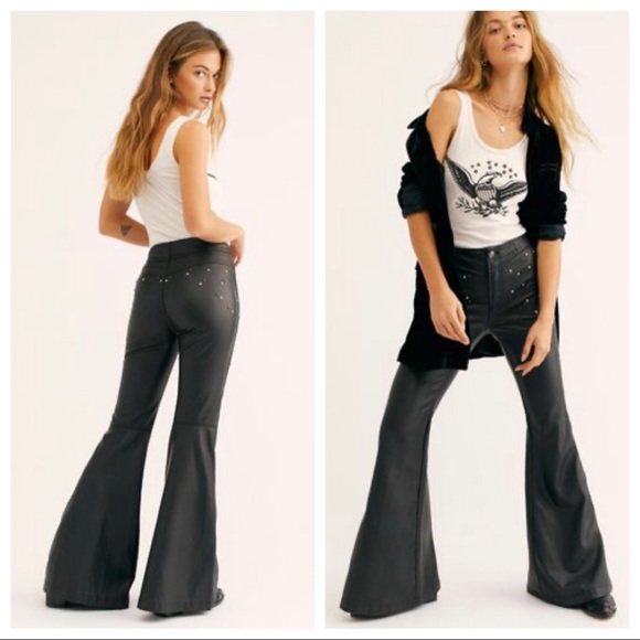 NWOT Free People Moonchild Vegan Stud Pants Z22-7